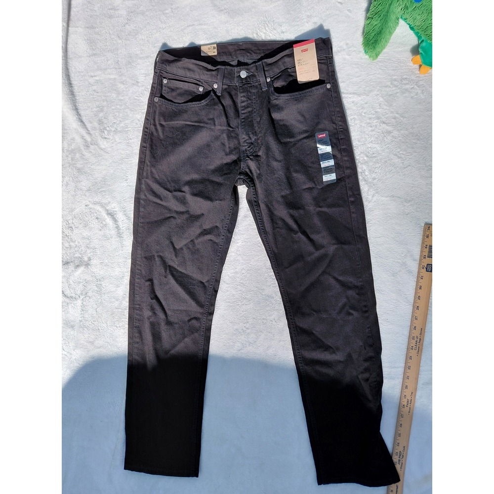 Levis 559 Relaxed Straight Jeans Mens 34x34 Black Stretch Denim Pants NEW